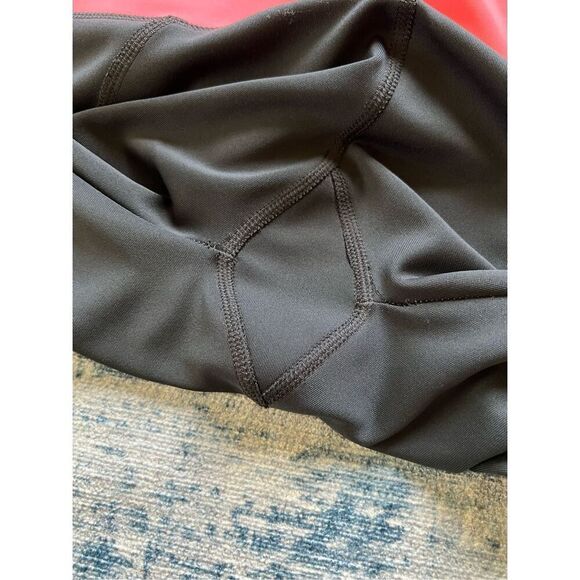 Adidas Black Peach Pink Climalite Cropped Athletic Leggings Medium - Picture 3 of 6